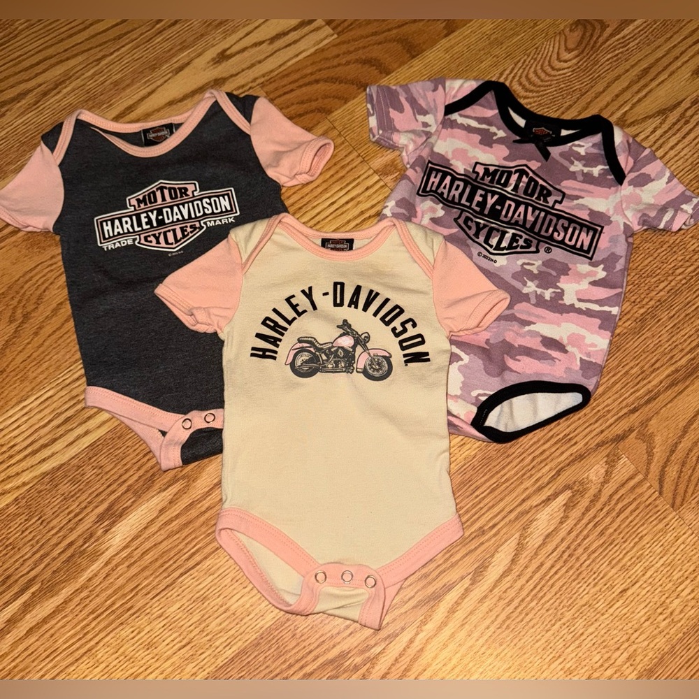 Harley Davidson Onesies - 3/6 months